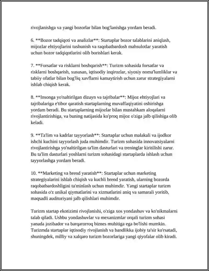 Turizmda Startap Ekotizimi 4