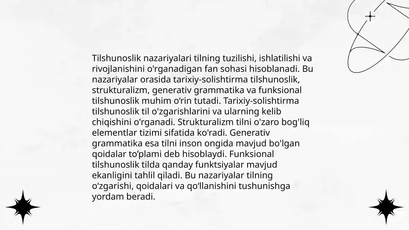 Tilshunoslik makablari ta'limotlarining asosiy mohiyati 4