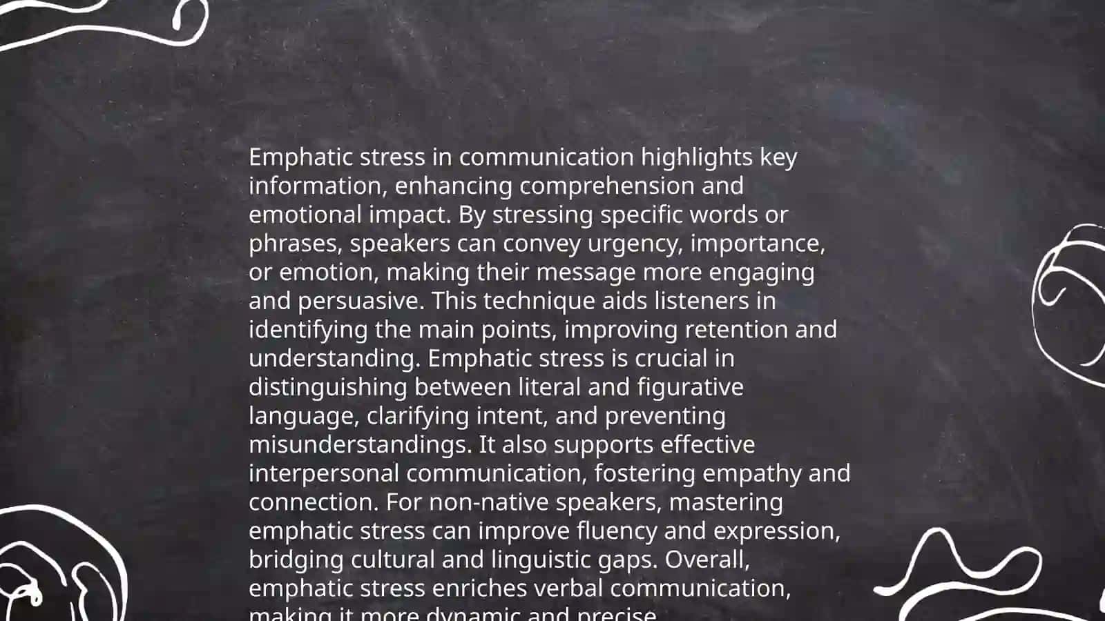 Emphatic stress 4