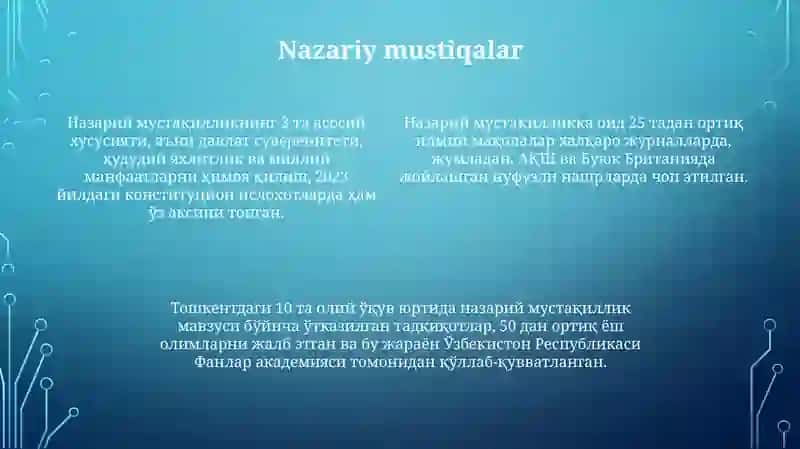 Mustiqa faoliyat turlari 4