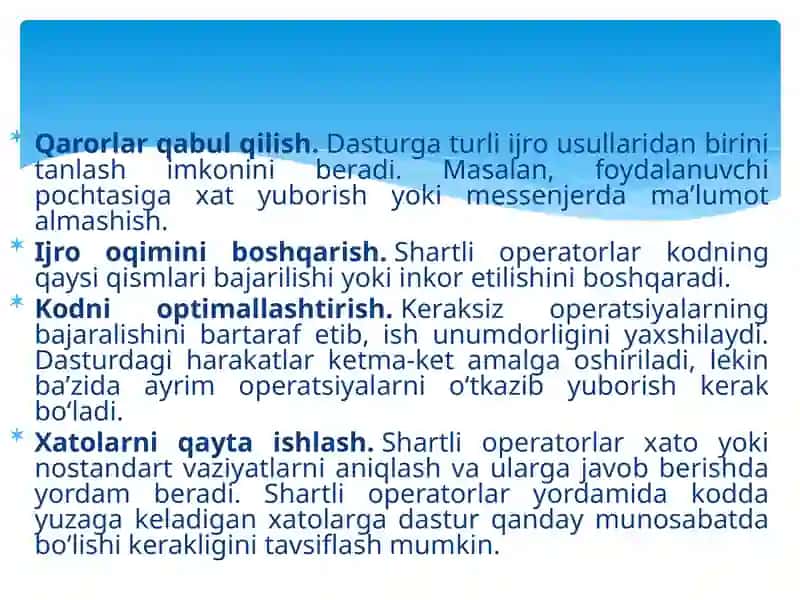 Python dasturlash tilida shart operatorlari 4