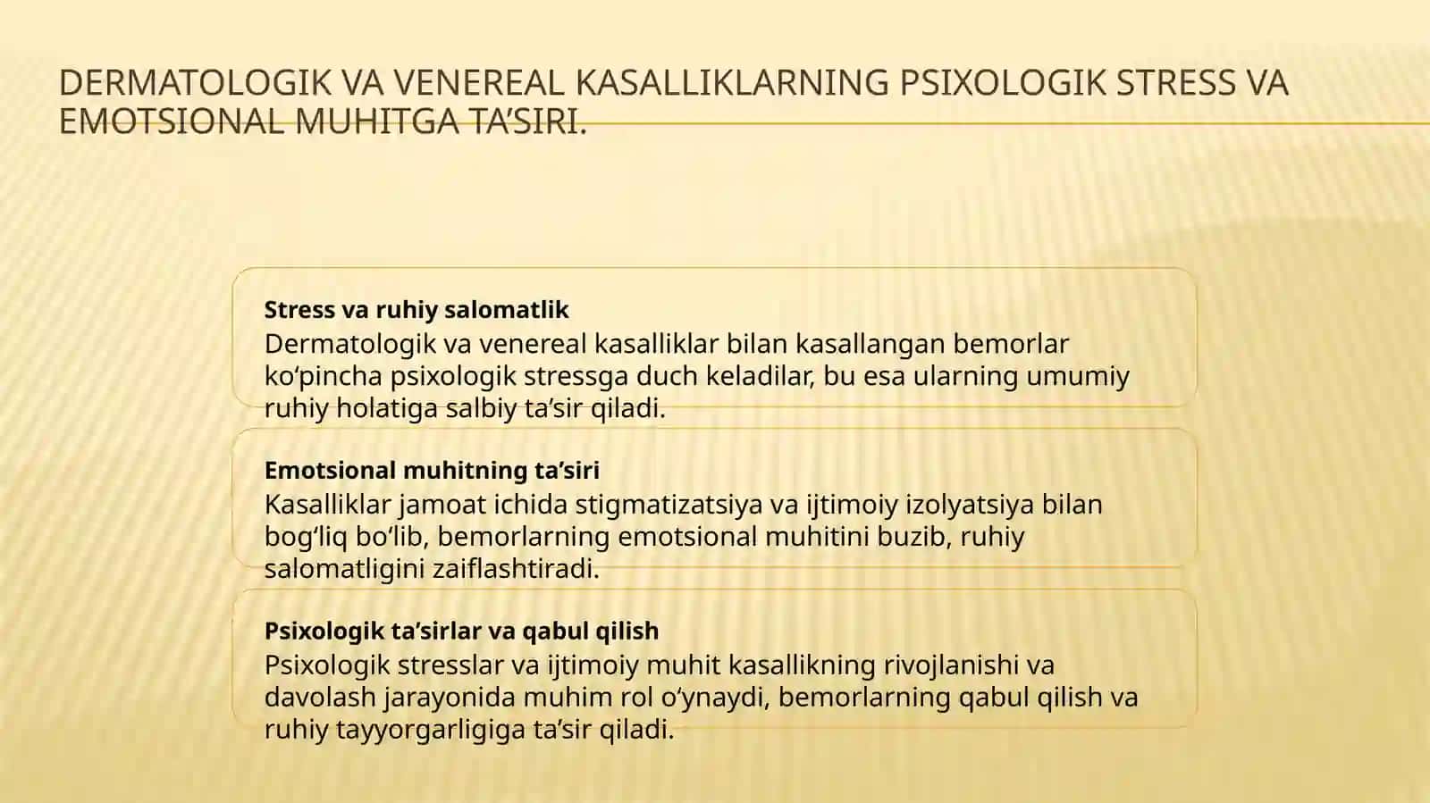 Terining kasalliklari va ularning psixologik ta’siri 4