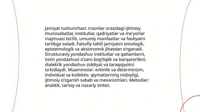 Jamiyat falsafasi 4