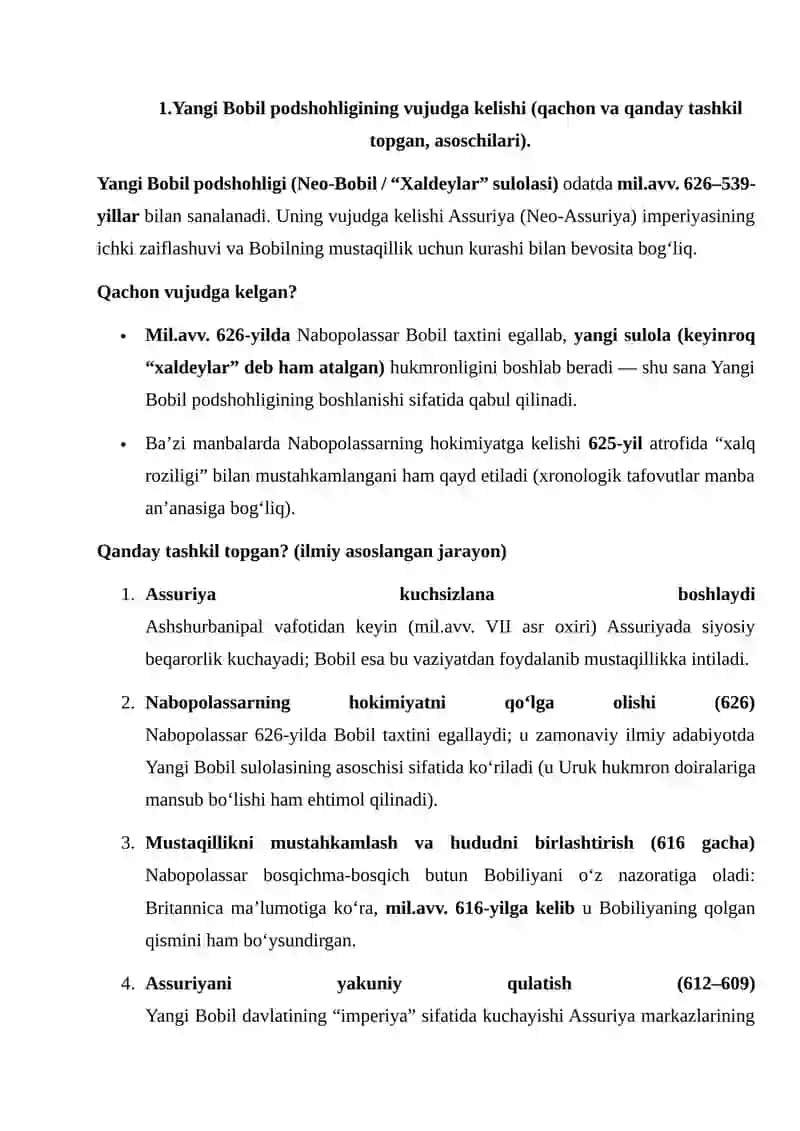 Yangi Bobil Podshohligi 4
