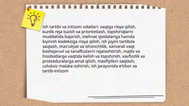 Shaxsning malaka va odatlari 4