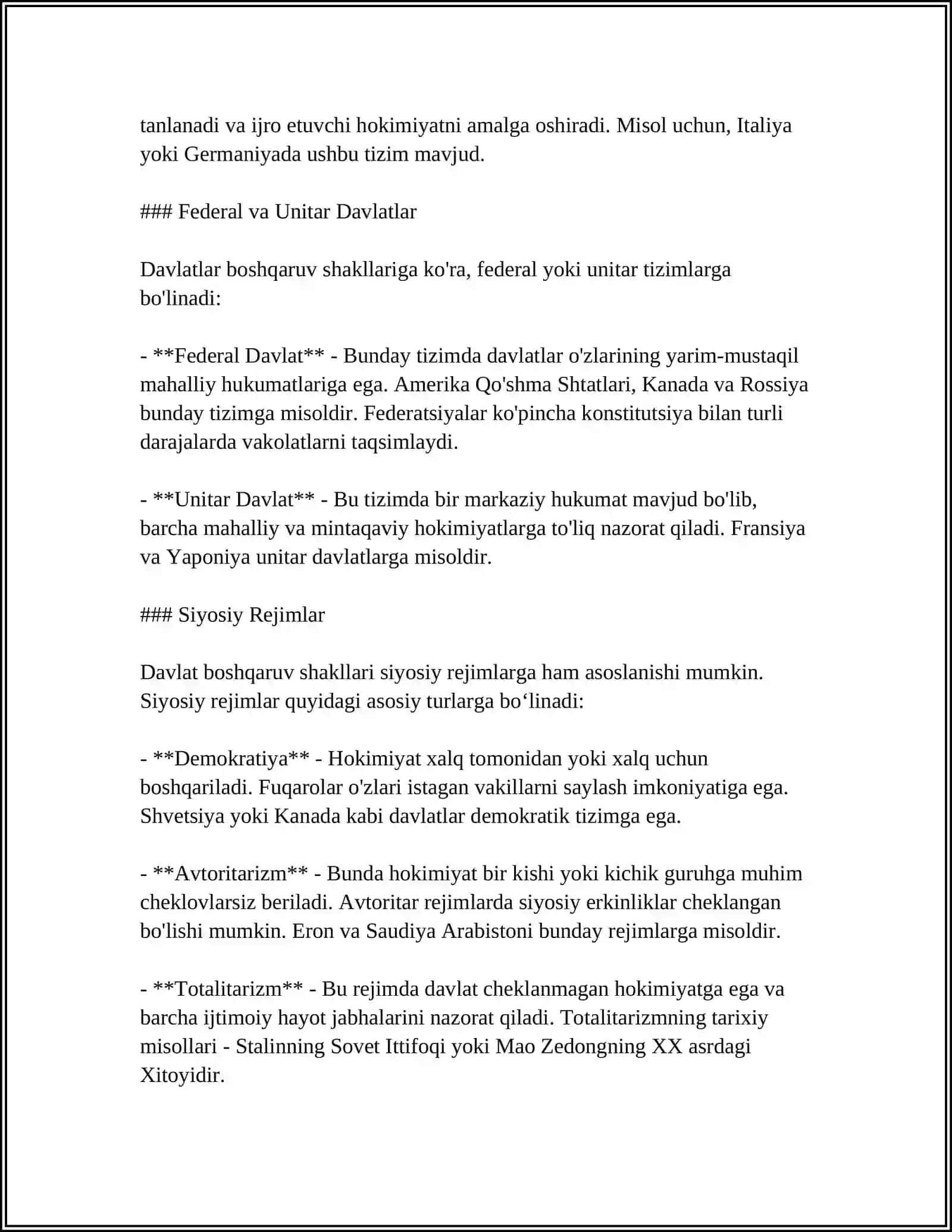 DOVON DAVLATI BOSHQARUV SHAKLI 4