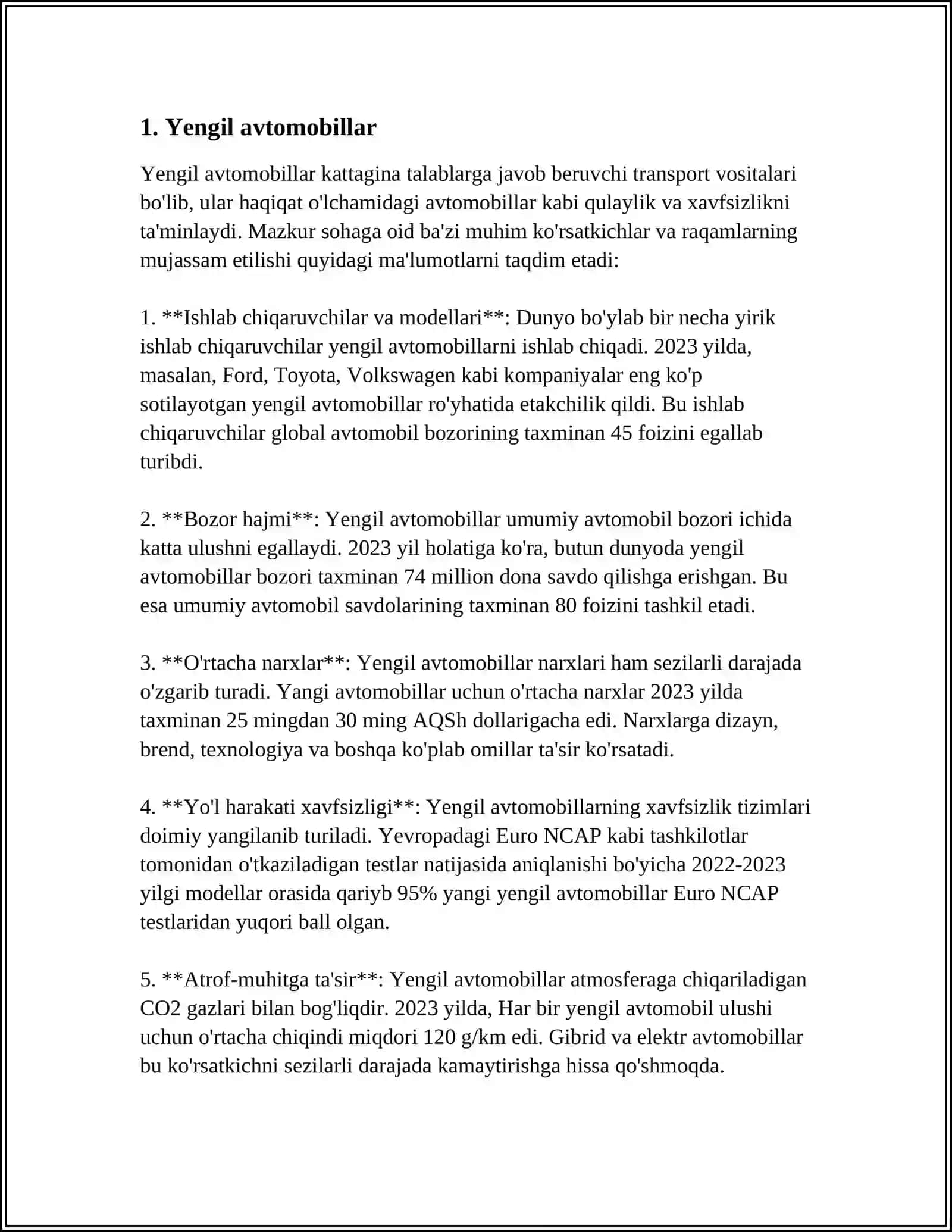 AVTOMOBILNING TURLARI 4