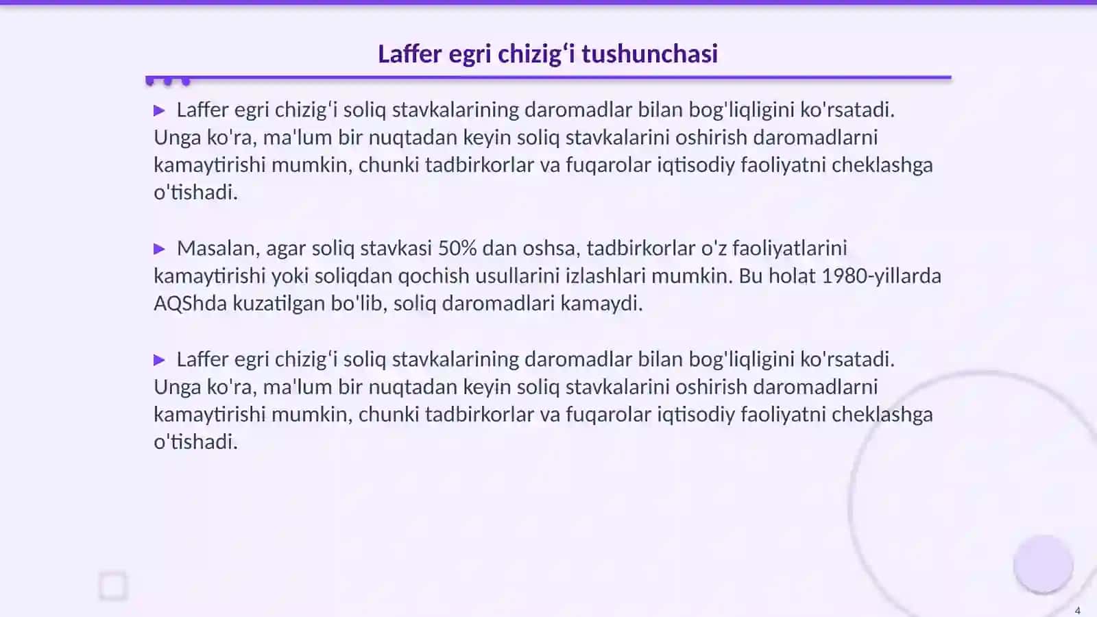 Byudjet soliq siyostining uyg’unligi 4