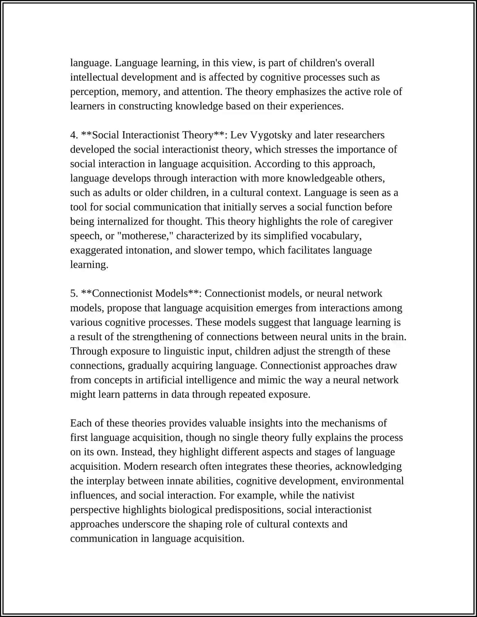 STUDYING THE ACQUISITION OF FIRST AND SECOND LANGUAGES 4