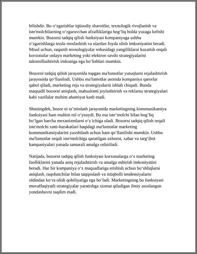 MARKETINGNING FUNKSIYALARI VA TURLARI 4