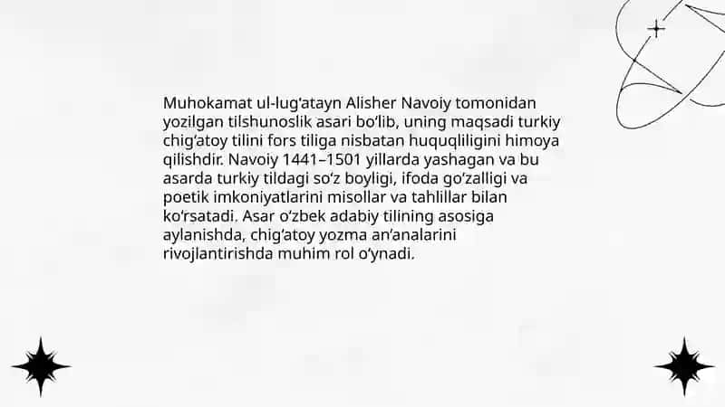 Alisher Navoiy-o'zbek adabiy tilining asoschisi 4