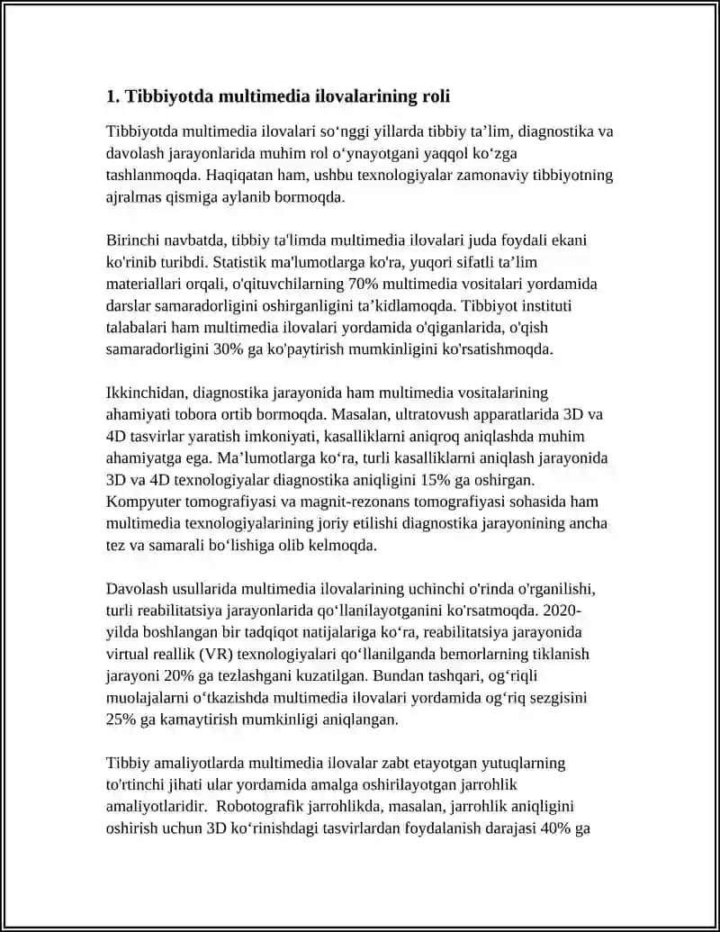 TIBBIYOTDA MULTIMEDIYA ILOVALARINI YARATISHDAGI DASTURIY TA'MINOT 4
