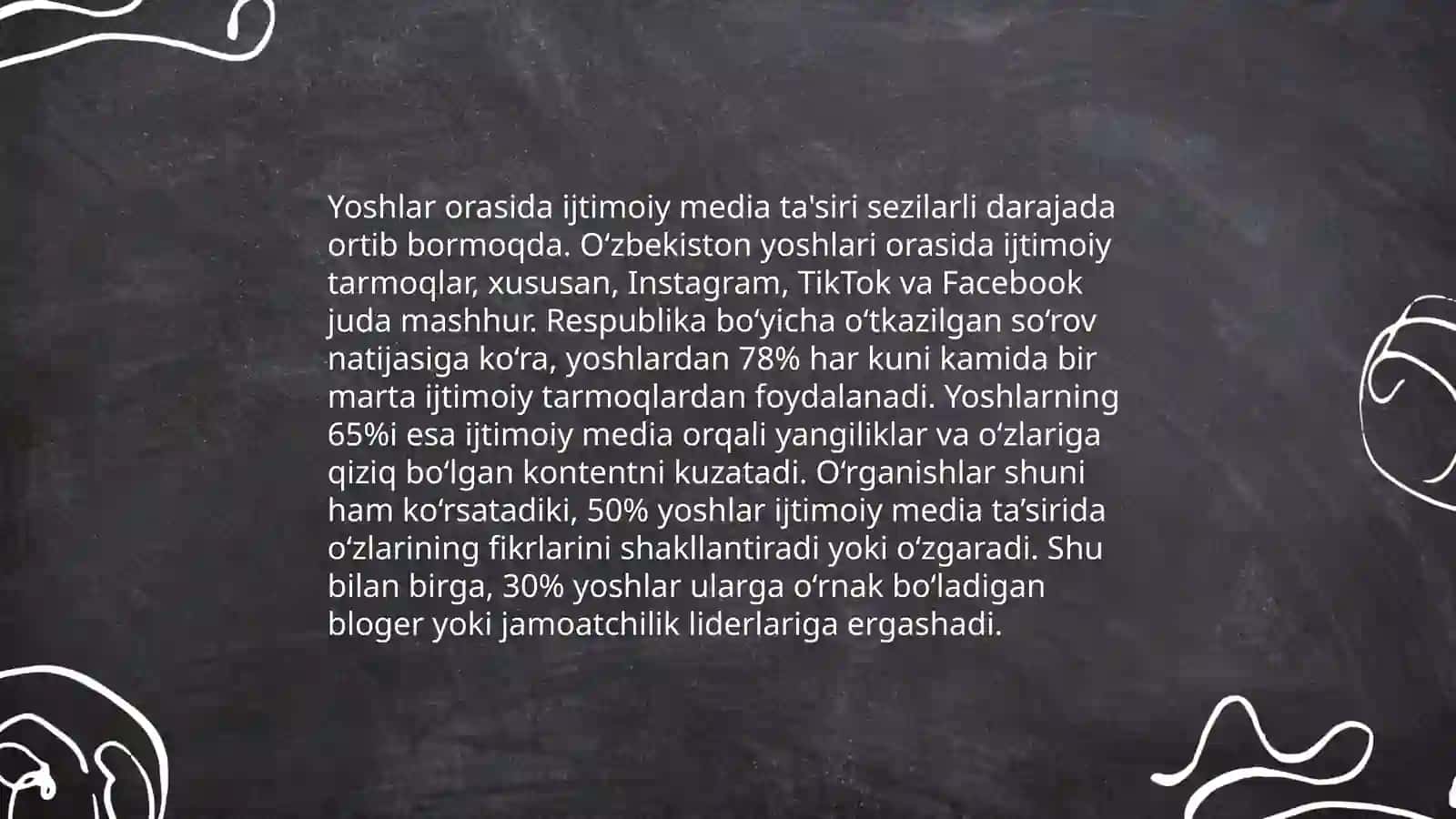Yoshlarning o'qish muammolari 4