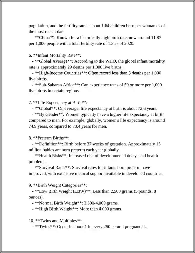 Birth Information Overview 4