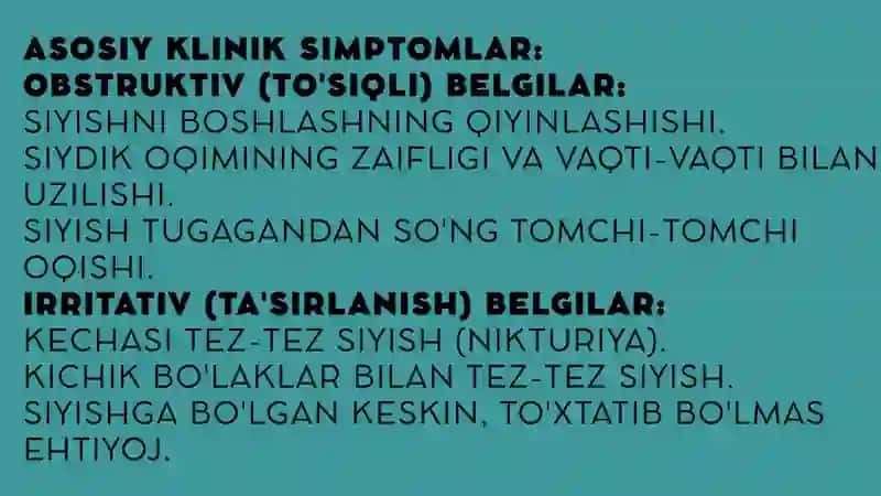 PROSTATA BEZI XAVFSIZ GIPERPLAZIYASI 4