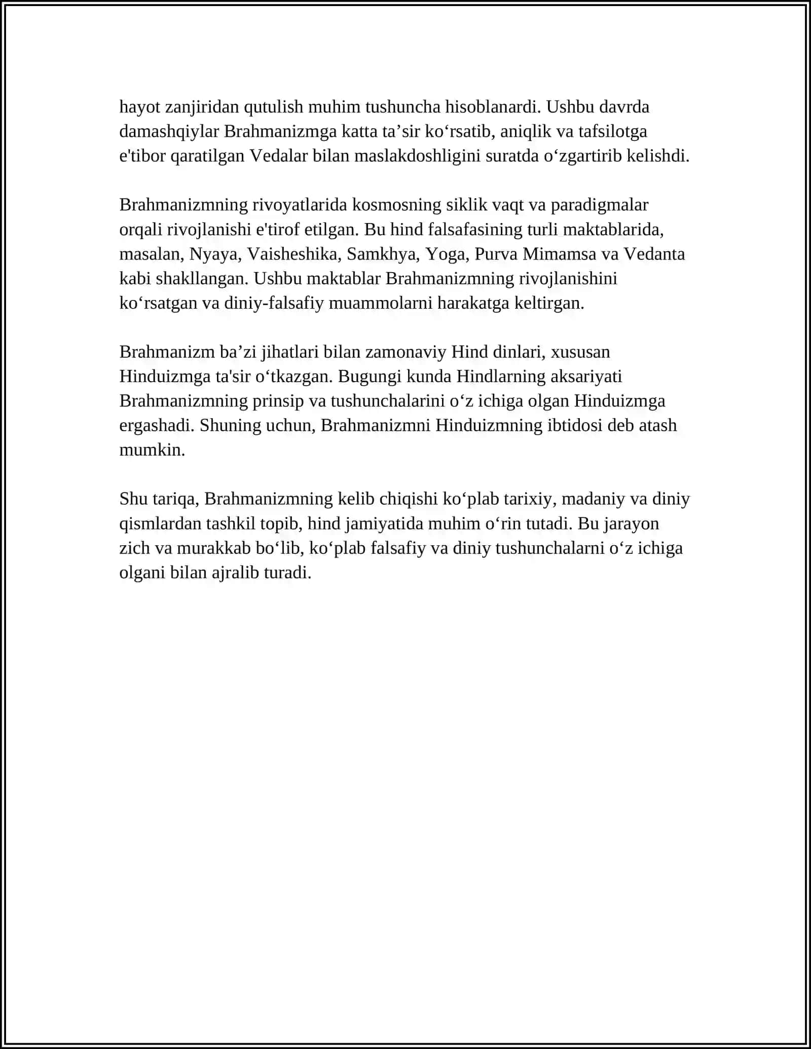 BRAXMANIZM VA SINXIZM DINI HAQIDA MA'LUMOTLAR 4