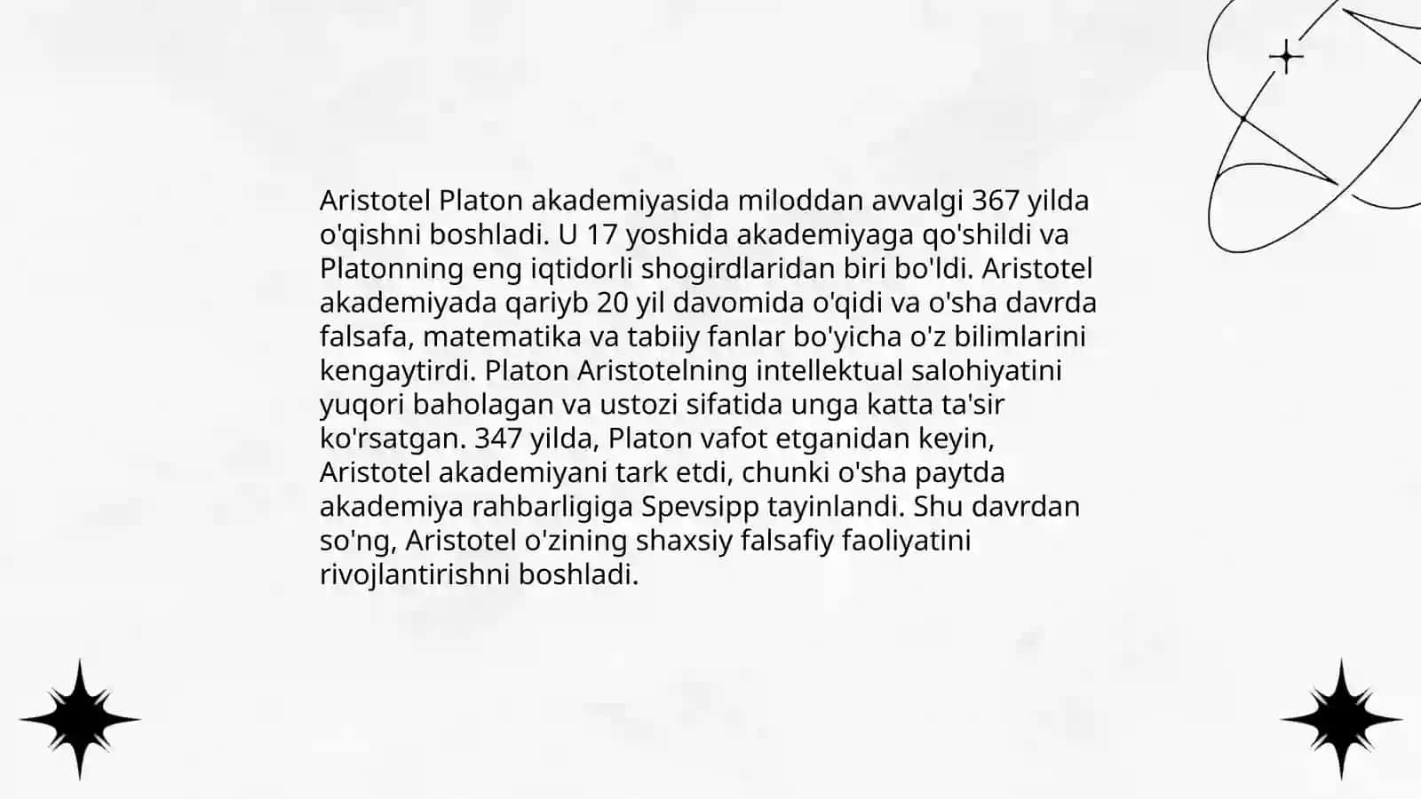 Aristotelning hayoti, faoliyati va asarlari 4