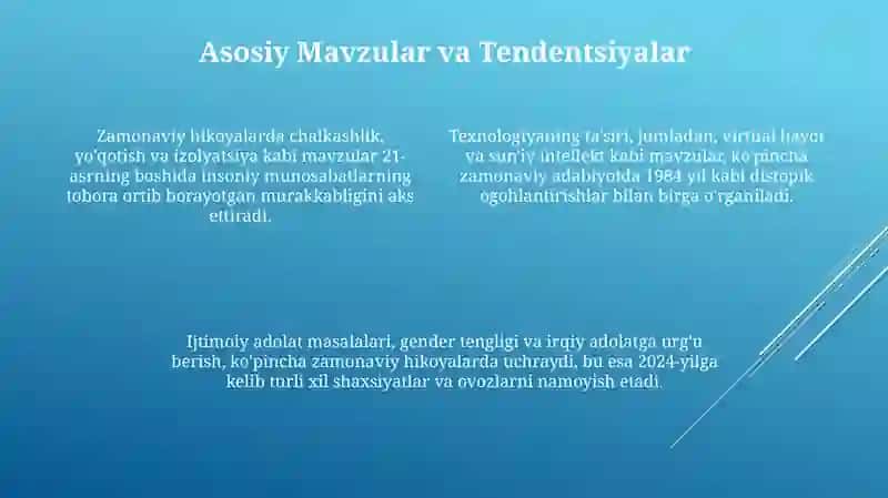Zamonaviy hikoyalar 4
