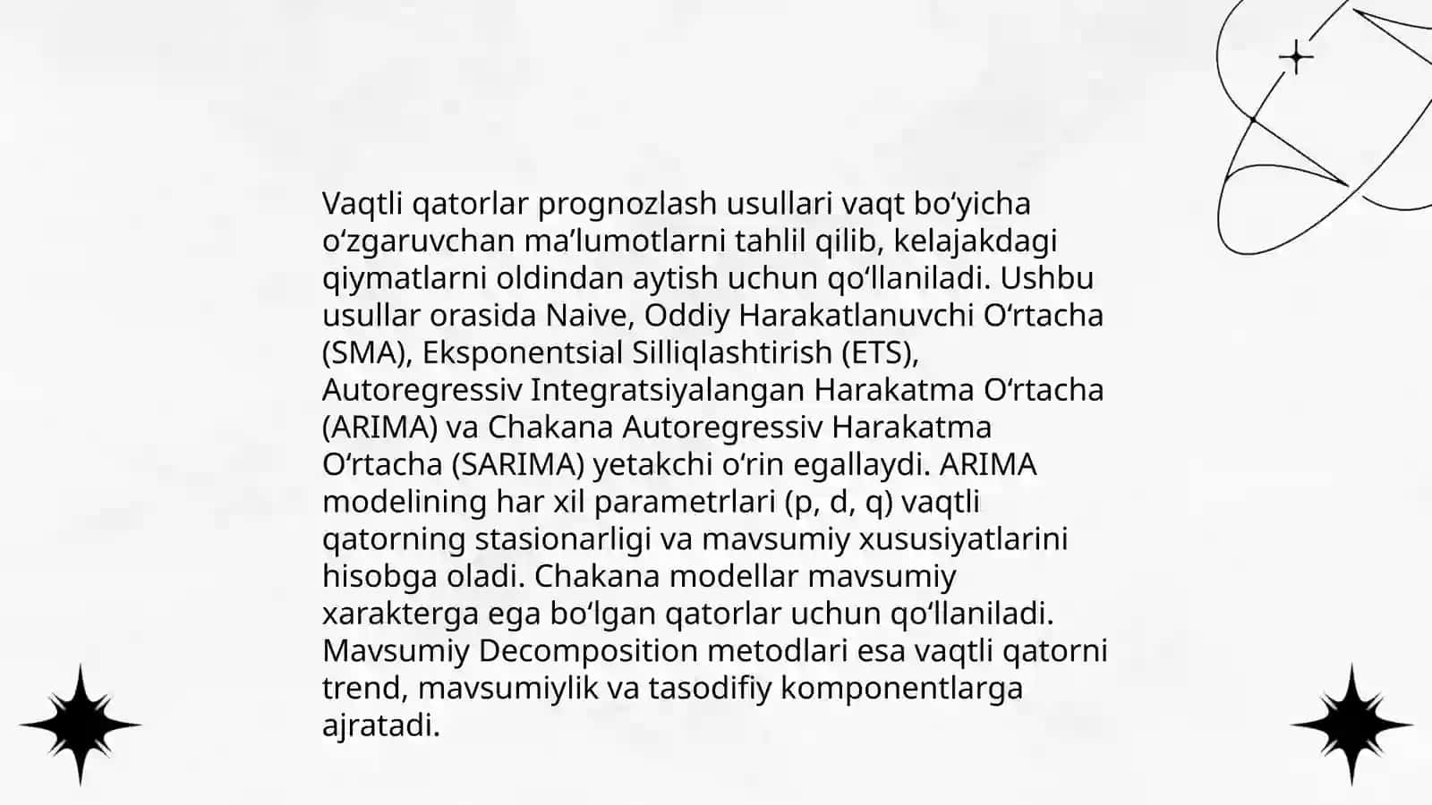 Vaqtli qatorlar tahlili asoslari 4