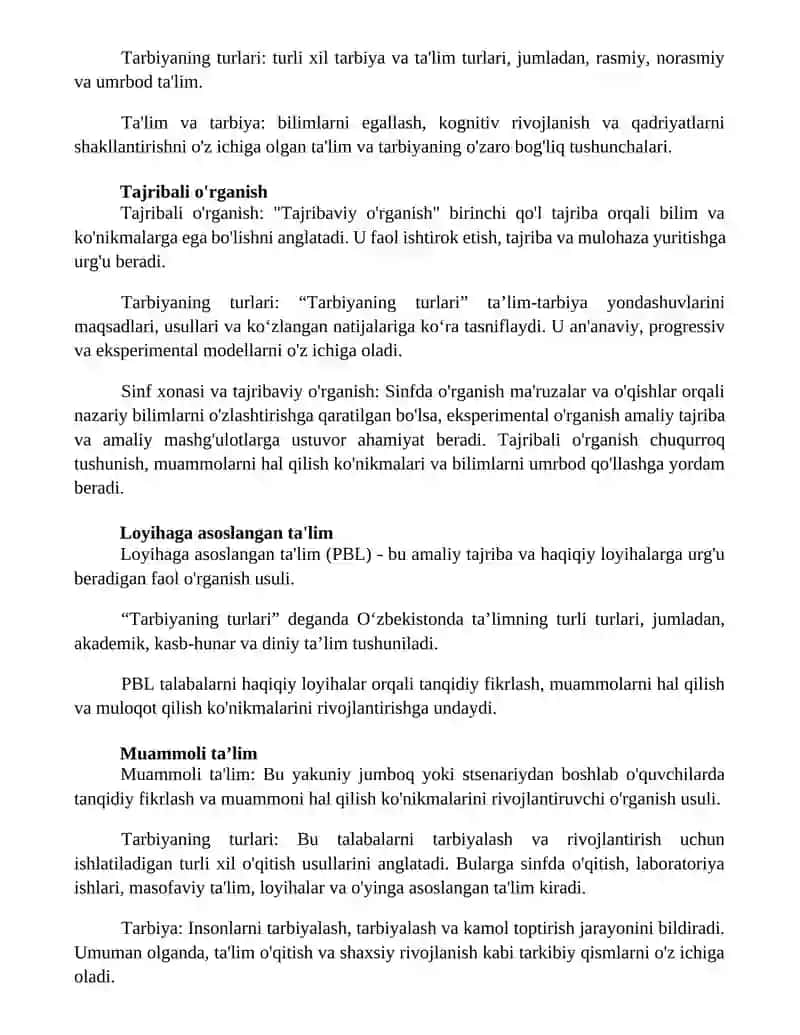 Tarbiyaning Turlari 4