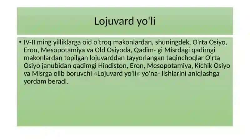 BUYUK IPAK YO'LI - MULOQOT VA HAMKORLIK YO'LI 4