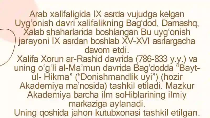Sharquyg‘onish davri pedagogik fikrlar 4