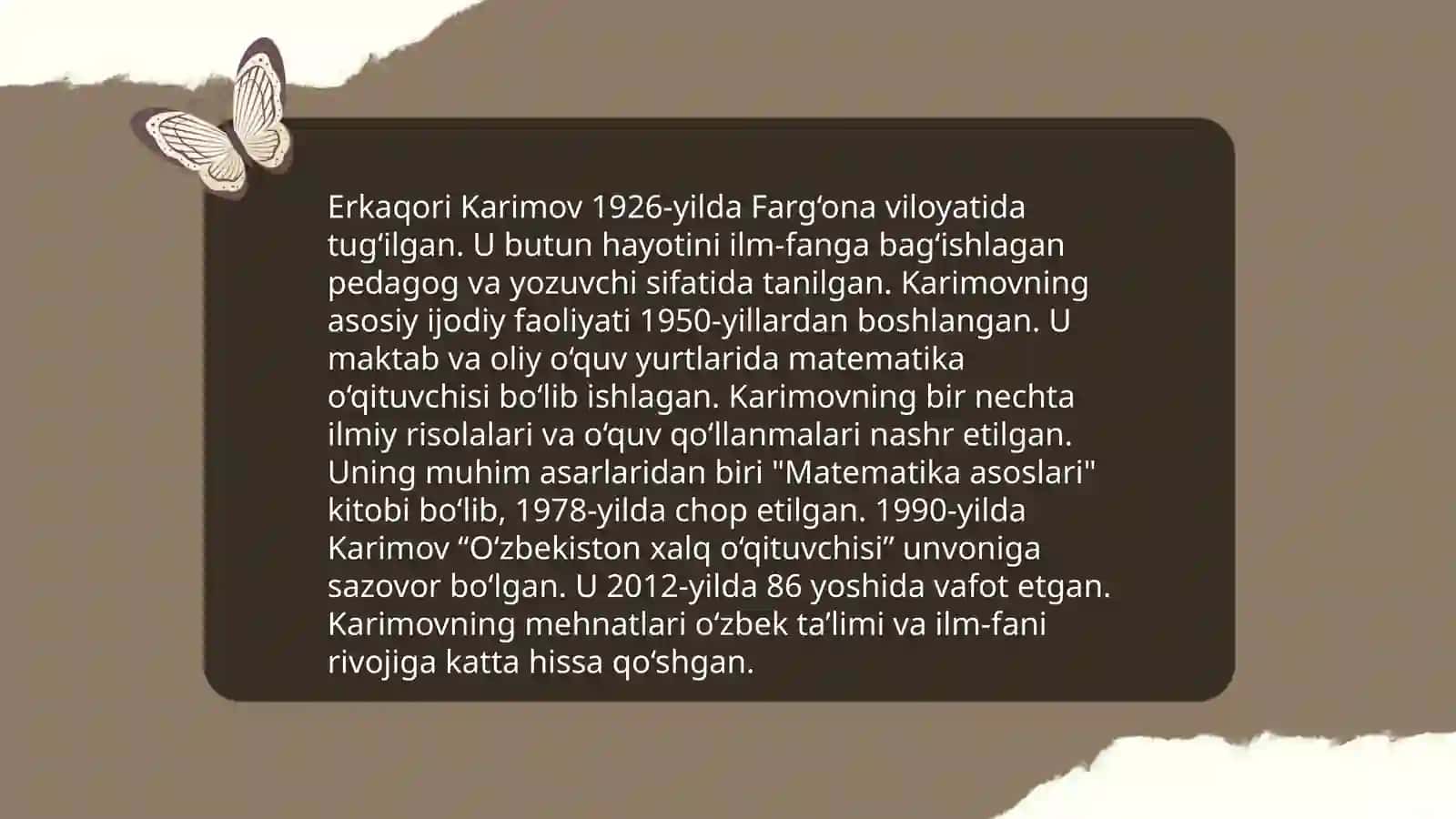 Erkaqori Karimov ijodi 4