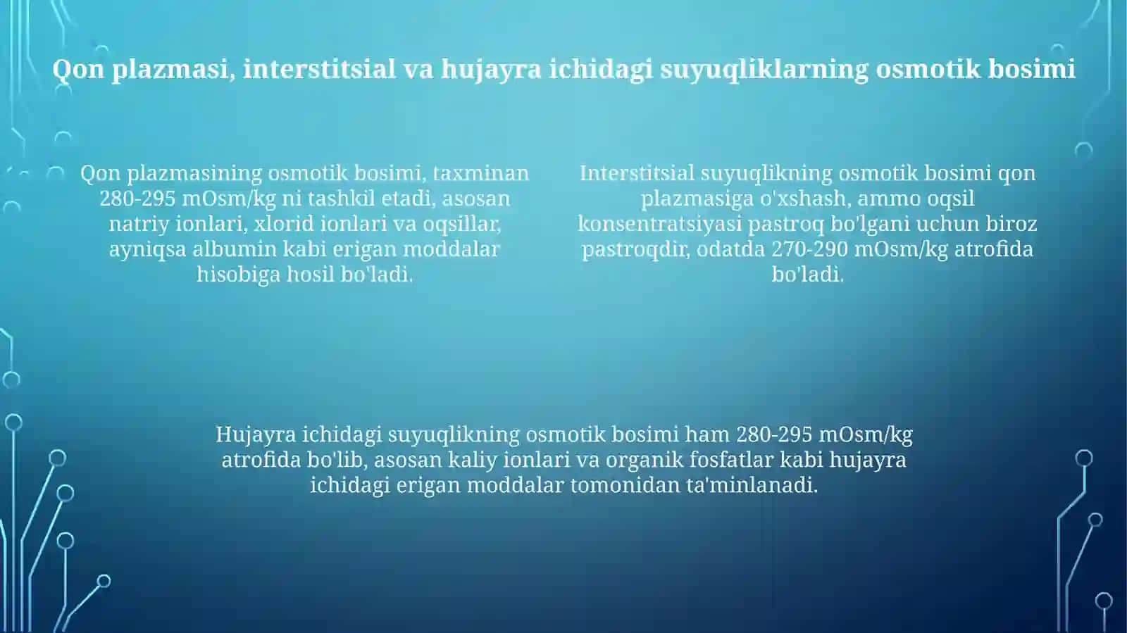 Biologik suyuqliklar daosmotik bosim 4