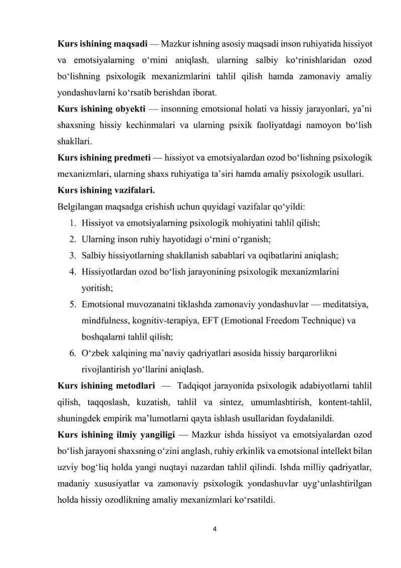 HISSIYOT VA EMOTSIYALARDAN OZOD BO’LISH 4