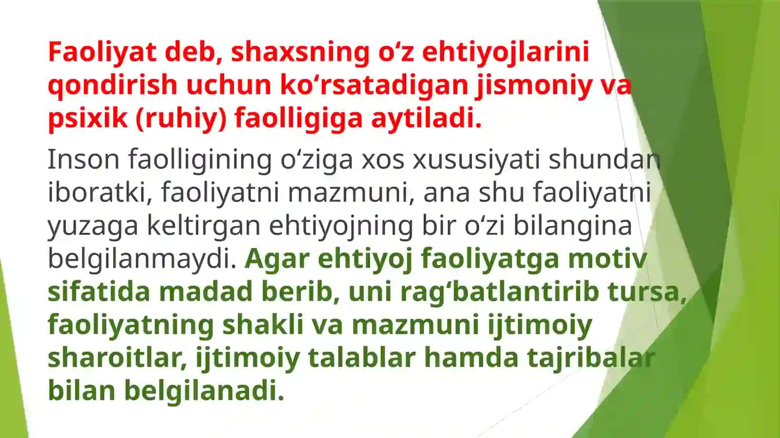 Faoliyat va motivatsiya 4