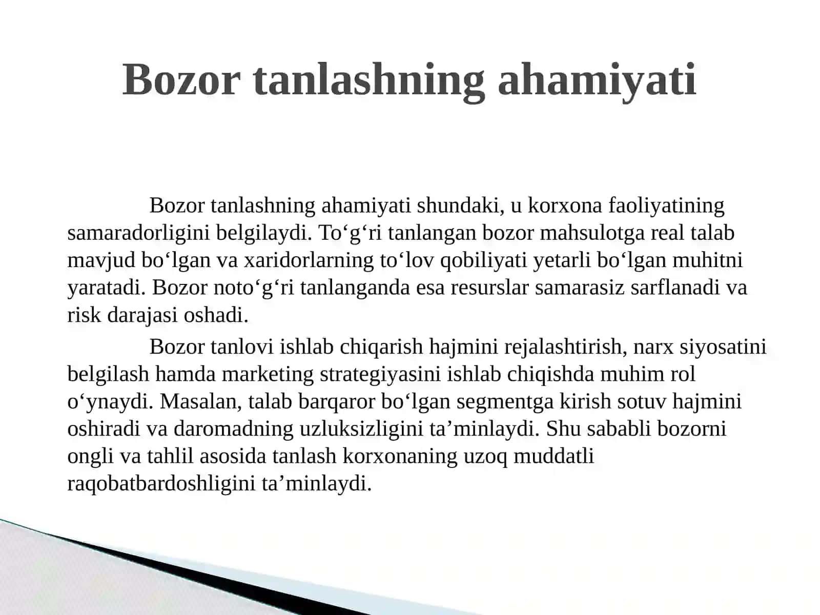 Bozortanlovi ishlab chiqarish hajmi 4