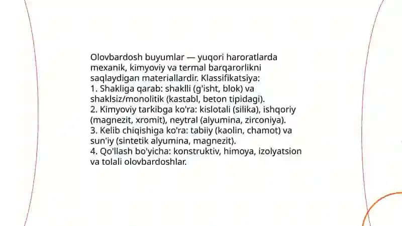 Keramika,olovbardosh buyumlarning paydo boʻlishi 4
