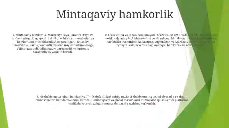 O'zbekistonning diplomatik aloqalari: ufqlarning kengayishi 4