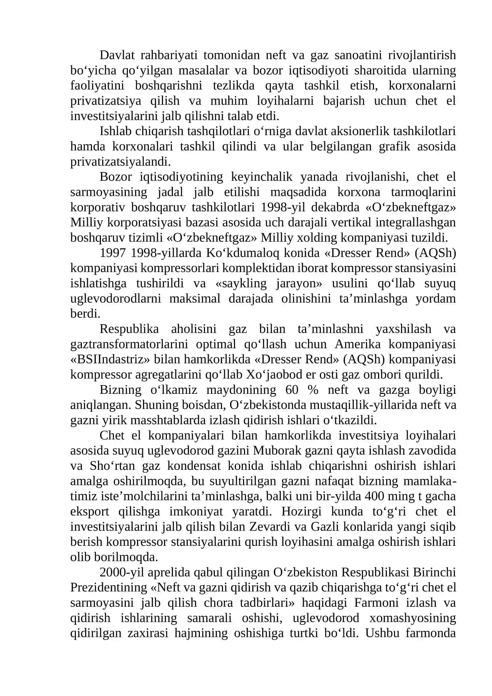 Gaz, Gazkondensat konlarini ishlatish 4