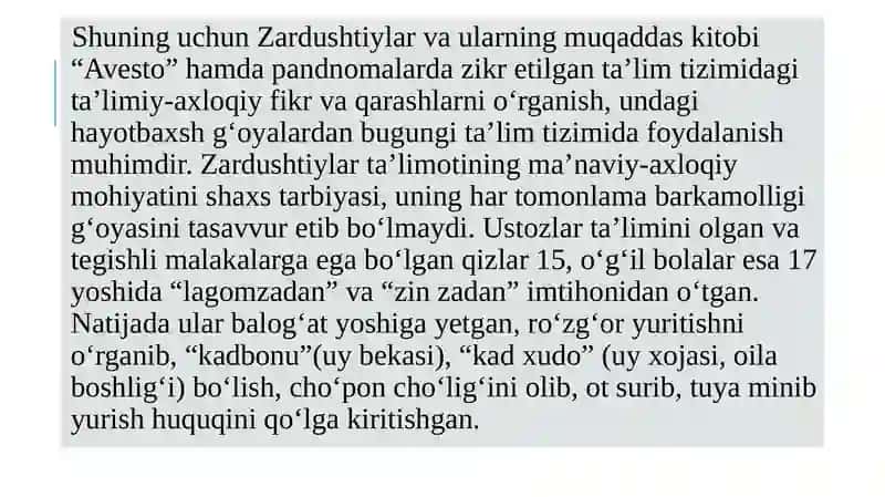Zardushtiylar va ularning muqaddas kitobi “Avesto” 4