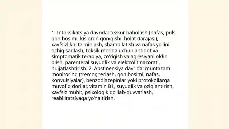 Toksikomaniyada hamshiralik ishi 4