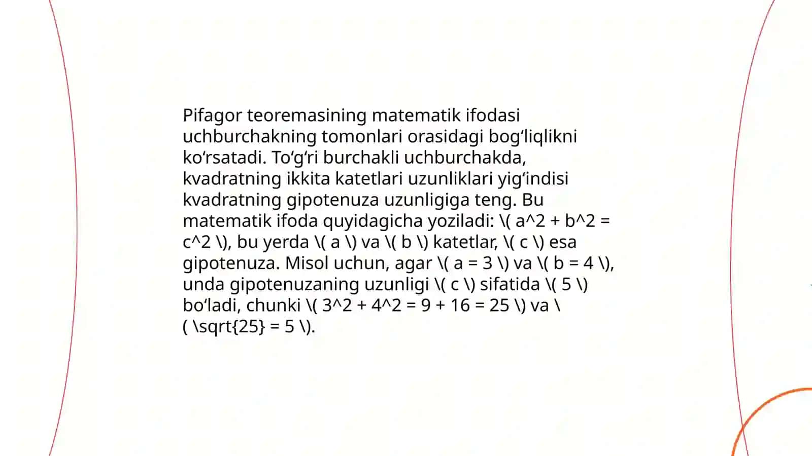 Pifagor teoremasi va uning qo'llanishi 4