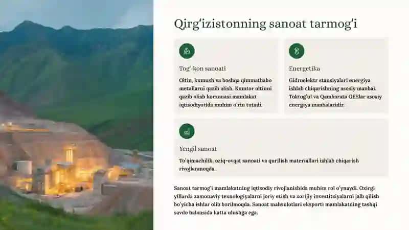 Qirgʻizistonning iqtisodiyoti va geografiyasi 4
