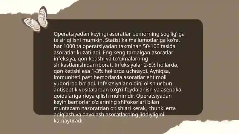 Jarrohlik aralashuvidan keyingi parvarish 4