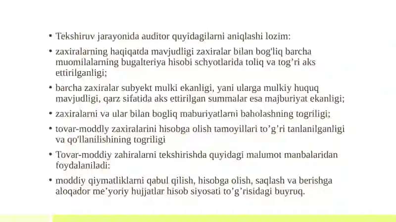 Tovar-moddiyzahiralar auditi 4