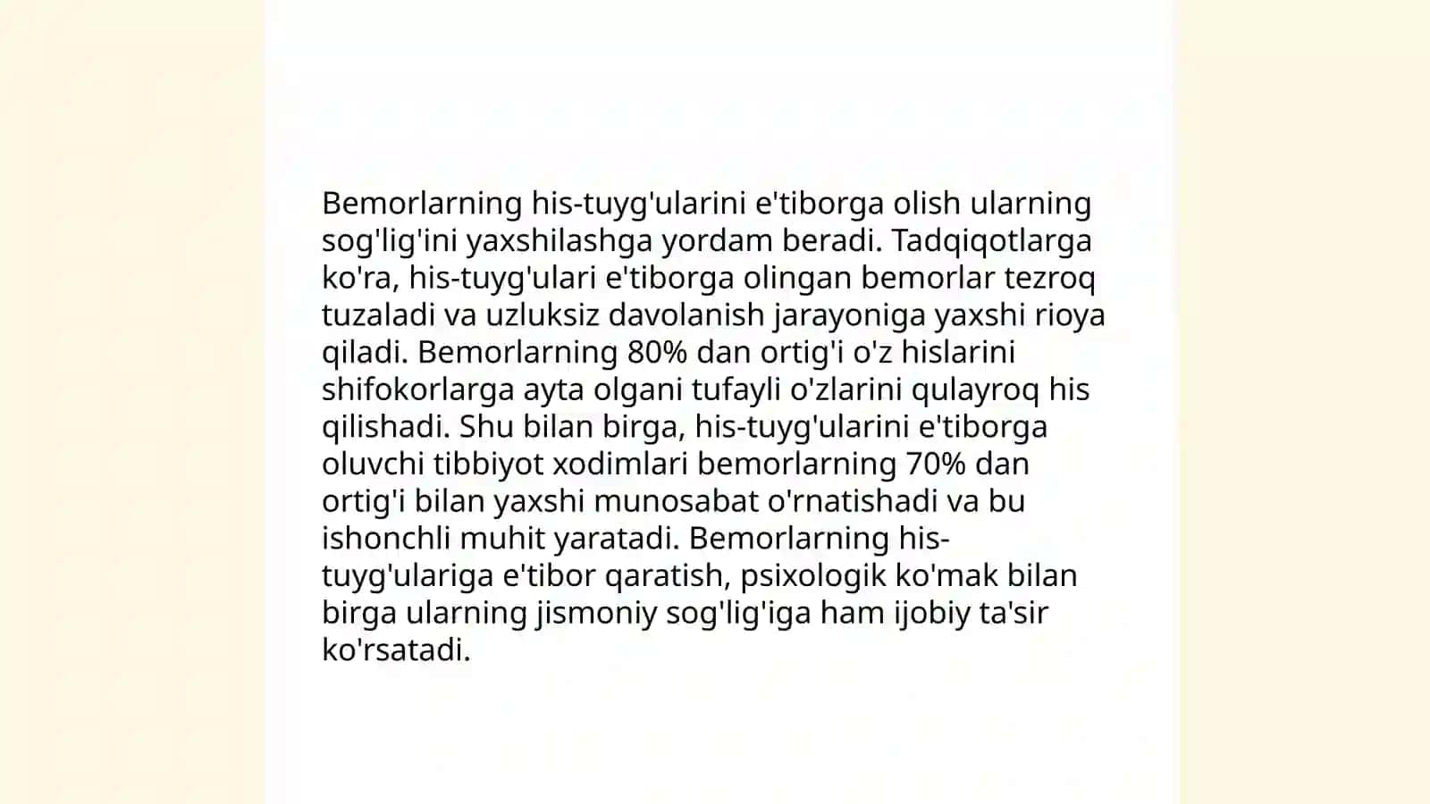 Emotsiyasi buzilgan bemorlar bilan munosabat 4