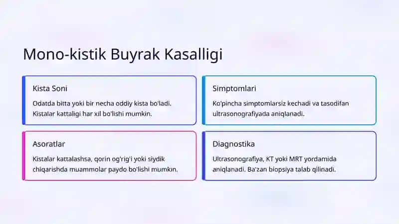 Mono- va Polikistik Buyraklar: Tushuncha va Farqlar 4