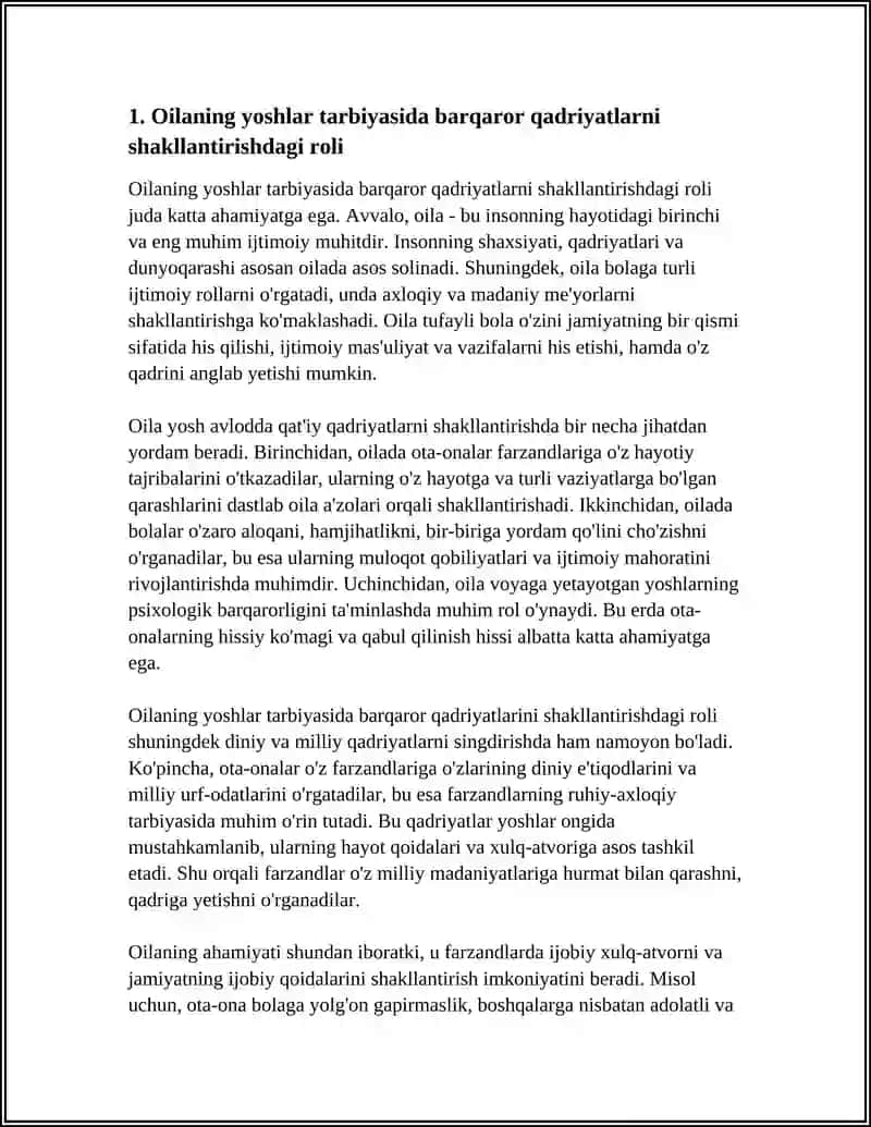 YOSHLAR TARBIYASIDAGI BARQAROR QADIRYATLARNING AHAMIYATI 4