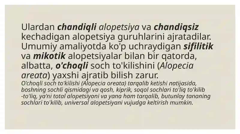 Alopesiya, zamonaviy davolash usullari 4