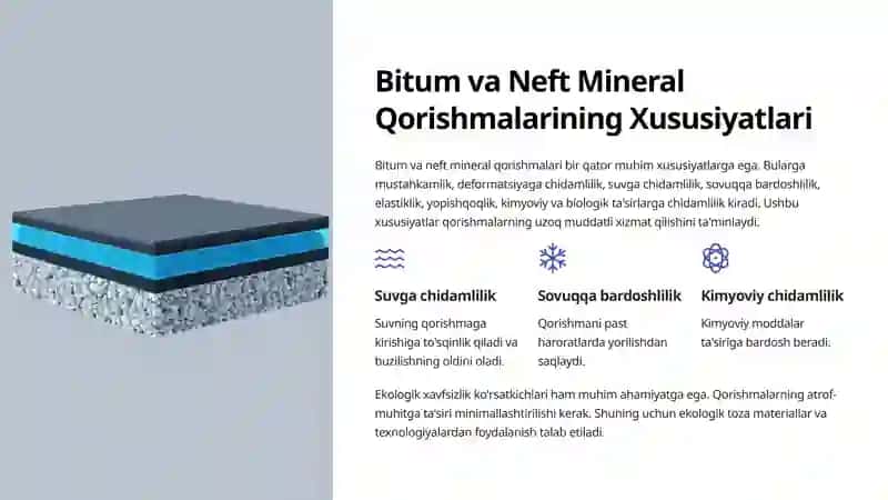 Bitum va Neft Mineral Qorishma Materiallari 4