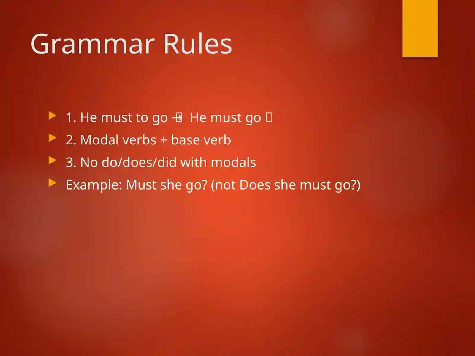 Modal Verbs – Should, Might, Must 4