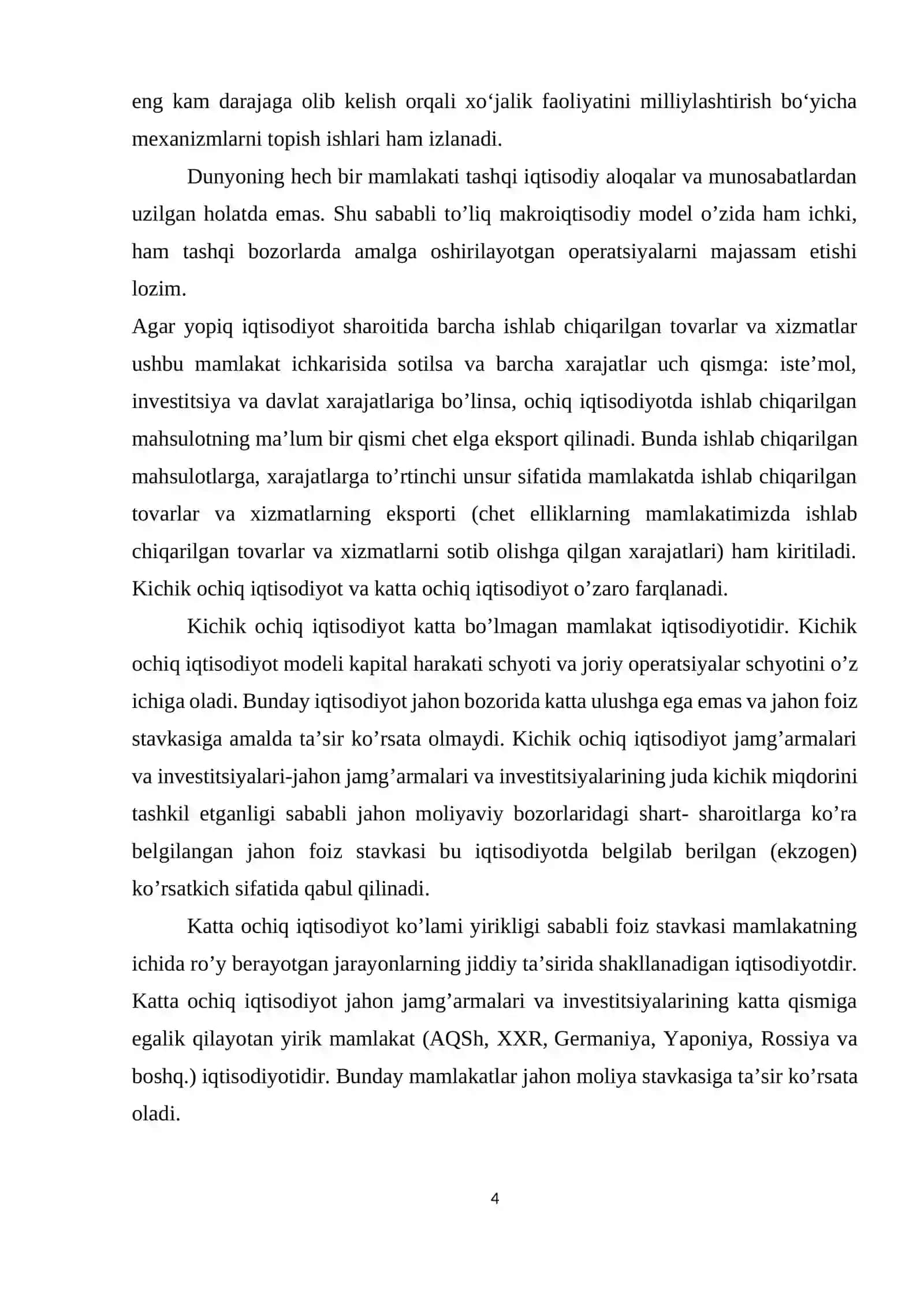 KICHIK OCHIQ IQTISODIYOT MODELI 4