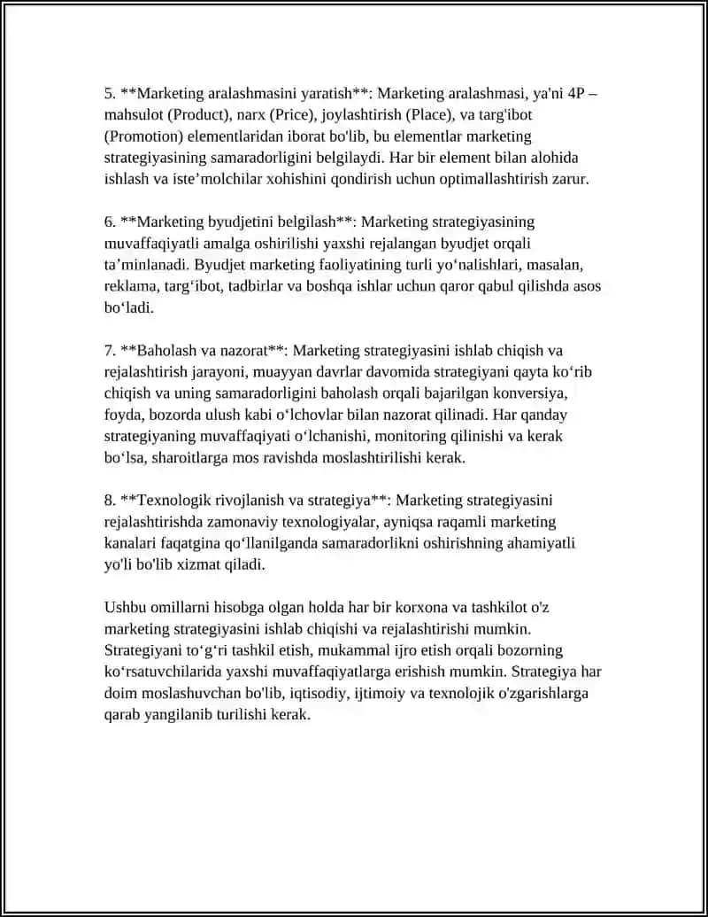 MARKETING FAOLIYATINI TASHKIL ETISH 4