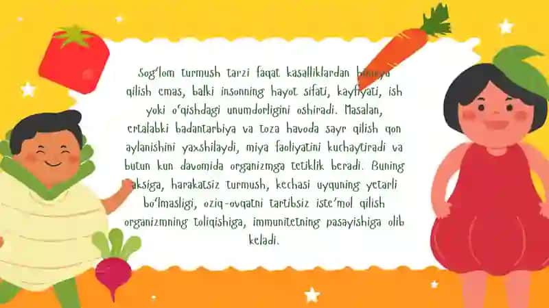 SOG’LOM TURMISH TARZI TO’G’RI OVQATLANISH 4