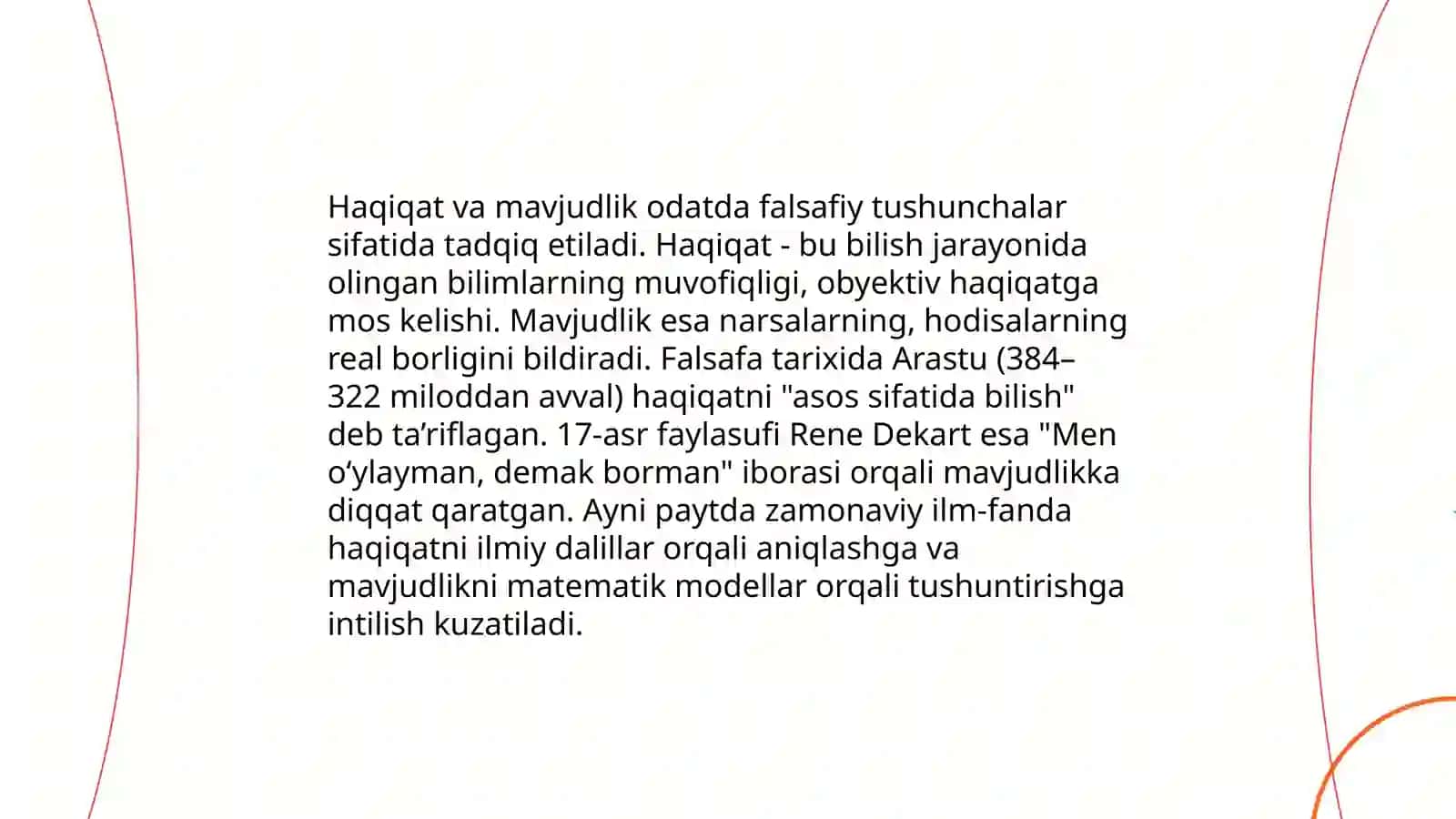 Borliq falsafasi(Ontologiya) 4